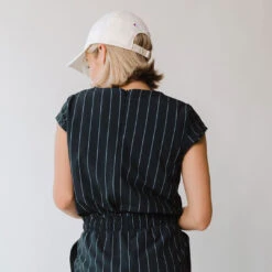 Navy Pinstripe Going Places Dress -Albionfit Store 3269A7072final 1