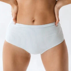 Blue Pinstripe High-Waisted Bottoms -Albionfit Store 369A0052 c8c4f7a8 4170 4e6c b73c 76554a235286