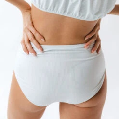 Blue Pinstripe High-Waisted Bottoms -Albionfit Store 369A0077 162f2cf6 586a 4f77 bfa5 02de96fd7997