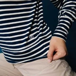 The Coco Long Sleeve, Navy Ivory -Albionfit Store 369A0096final