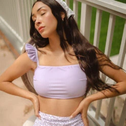Periwinkle Bella Crop Top -Albionfit Store 369A0403final
