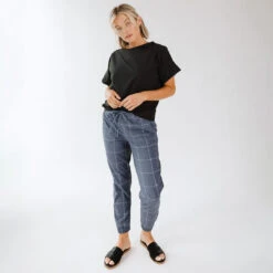 Indigo Windowpane Jetsetters -Albionfit Store 369A0407final