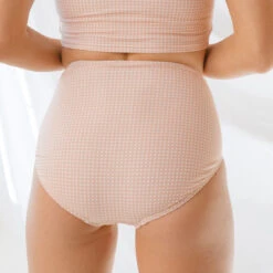 Pink Checkers High-Waisted Bottoms -Albionfit Store 369A0472final