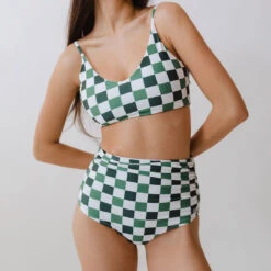 Check Mate Ruched High-Waisted Bottoms -Albionfit Store 369A0512 179dcd05 159c 4cab 9626 88a4e1e9f2a7