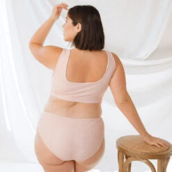 Pink Checkers Olivia Swim Crop -Albionfit Store 369A0515final