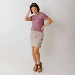 Boyfriend Tee, Dark Mauve -Albionfit Store 369A0530final 692bb009 8bb3 41d3 afa5 8789bb28b1dd 1