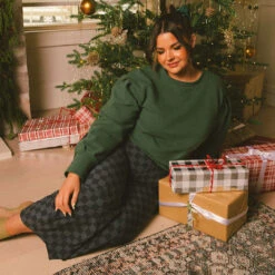 Atlas Ribbed Sweater, Emerald -Albionfit Store 369A0533