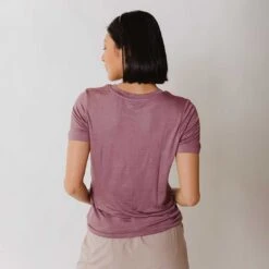 Boyfriend Tee, Dark Mauve 9 Boyfriend Tee, Dark Mauve -Albionfit Store 369A0570final