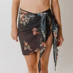 Rose Black Sarong -Albionfit Store 369A0671final