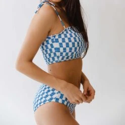 Blue Checkers Smocked Hipster Bottoms -Albionfit Store 369A0778final ab79895b 1acd 43d9 b633 7210049794a5