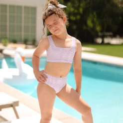 Mini Olivia Two-Piece Set, Lilac Stripe -Albionfit Store 369A0810final