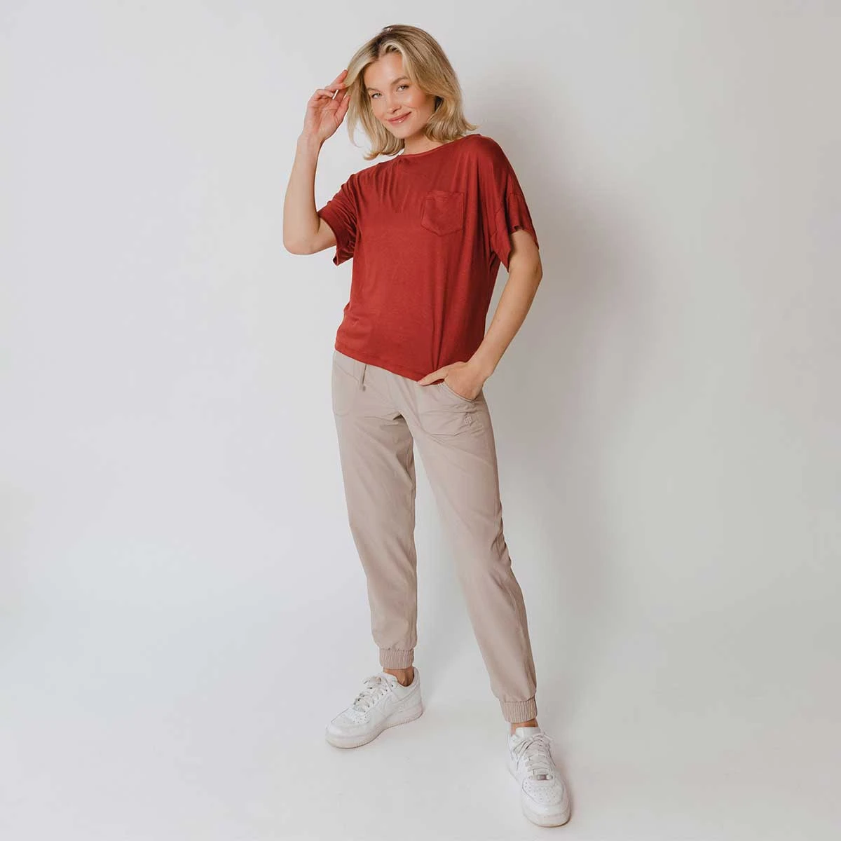 Boxy Tee, Pale Brick 7 Boxy Tee, Pale Brick - Image 5