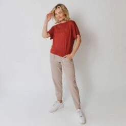 Boxy Tee, Pale Brick -Albionfit Store 369A1302final