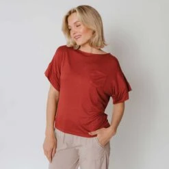 Boxy Tee, Pale Brick