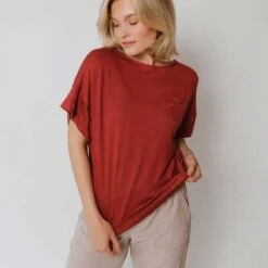 Boxy Tee, Pale Brick -Albionfit Store 369A1310final