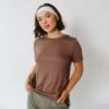 Boyfriend Tee, Cocoa 2 Boyfriend Tee, Cocoa -Albionfit Store 369A1456final 7da9f482 57ca 40be b793 92c026a22971 1