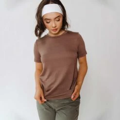 Boyfriend Tee, Cocoa -Albionfit Store 369A1461final 1