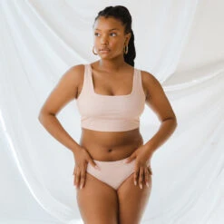 Pink Checkers Olivia Swim Crop -Albionfit Store 369A1578final