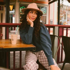 Atlas Ribbed Sweater, Navy -Albionfit Store 369A1623