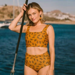 Golden Tiger High-Waisted Bottoms -Albionfit Store 369A2024