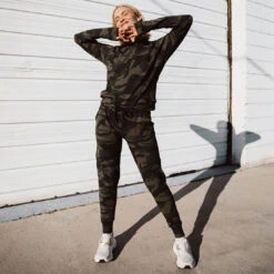At Ease Joggers, Green Camo
