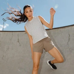 Venus Tank, Black Venice Stripe