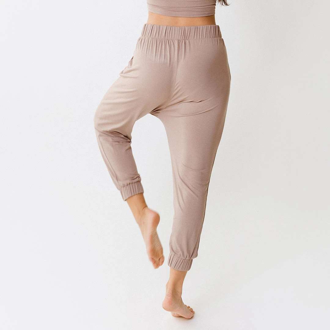 Serenity Harem Joggers, Mocha 14 Serenity Harem Joggers, Mocha - Image 12