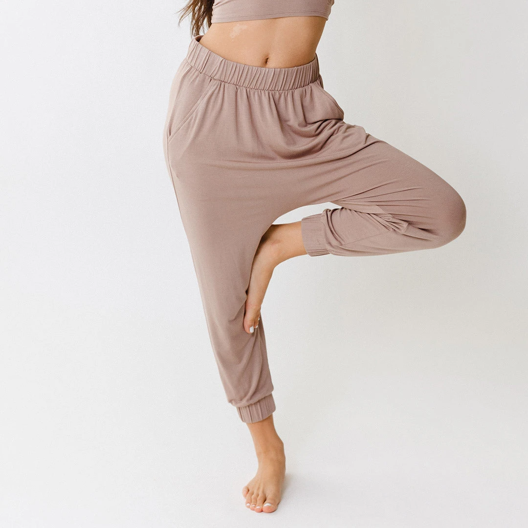 Serenity Harem Joggers, Mocha 12 Serenity Harem Joggers, Mocha - Image 10