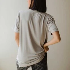 Oversized Tee, Sand -Albionfit Store 369A2729finnal