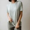 Oversized Tee, Aqua Chambray -Albionfit Store 369A2772final 1