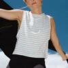 Venus Tank, Grey Venice Stripe -Albionfit Store 369A2858final
