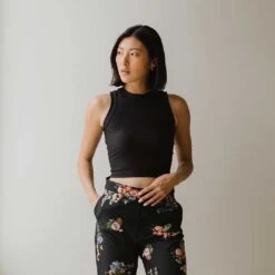 High Neck Tank, Black -Albionfit Store 369A2997final