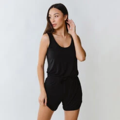 Serenity Tank Romper, Black 17 Serenity Tank Romper, Black -Albionfit Store 369A3206final 1