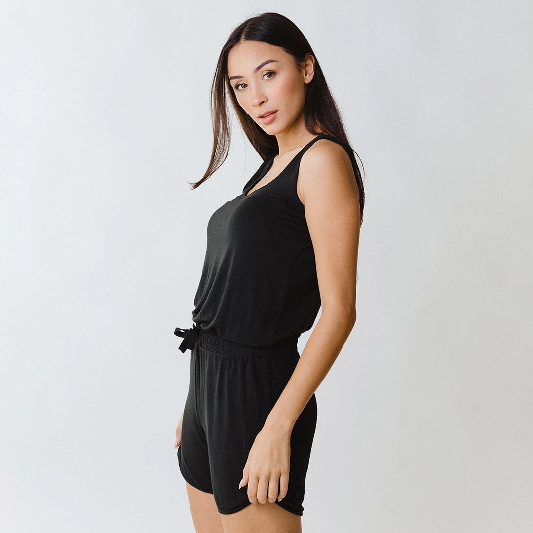 Serenity Tank Romper, Black 9 Serenity Tank Romper, Black - Image 7