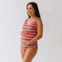 The Natalie One-Piece, Summer Stripe -Albionfit Store 369A3296final