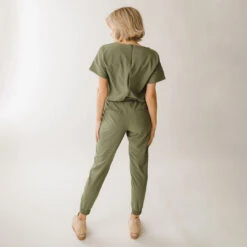 Everyday Jumpsuit, Sage -Albionfit Store 369A3344finnal 1