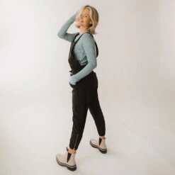 Black Classic Overall Jumpsuit -Albionfit Store 369A3501final