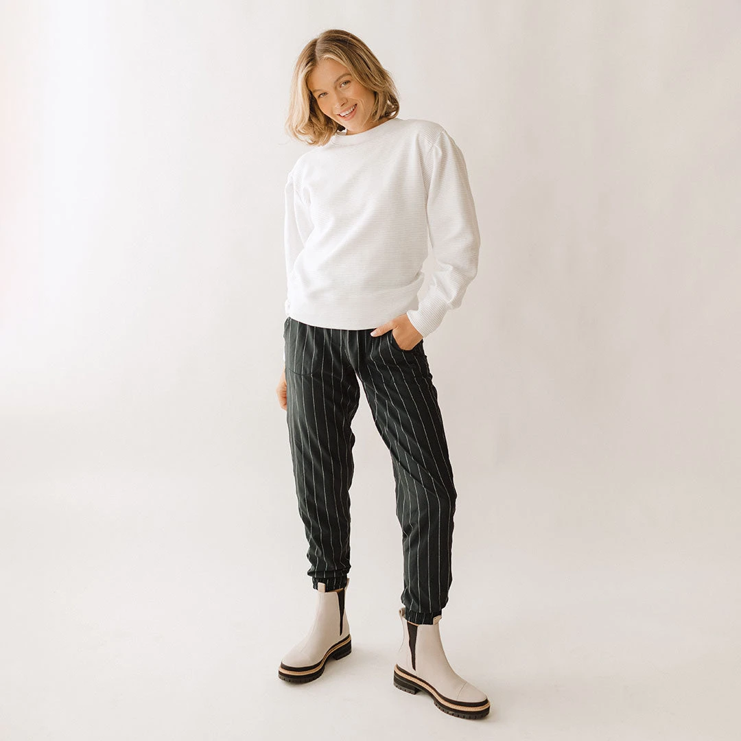 Atlas Ribbed Sweater, White 13 Atlas Ribbed Sweater, White - Image 11