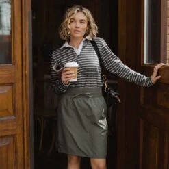 The Away Skirt, Olive -Albionfit Store 369A4131final 900c4be5 aede 429d a8a5 fdee3f634909