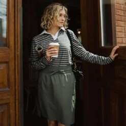 The Away Skirt, Olive -Albionfit Store 369A4139final