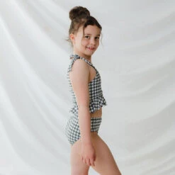 Mini Tied-Up Tankini Set, Houndstooth -Albionfit Store 369A4257final