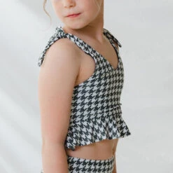 Mini Tied-Up Tankini Set, Houndstooth 13 Mini Tied-Up Tankini Set, Houndstooth -Albionfit Store 369A4263final 1