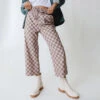 Audrey Wide Leg Pants, Brown Checkers 1 Audrey Wide Leg Pants, Brown Checkers -Albionfit Store 369A4401final