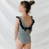 Mini Ruffle One-Piece, Houndstooth -Albionfit Store 369A4402final 1