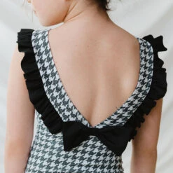 Mini Ruffle One-Piece, Houndstooth -Albionfit Store 369A4439final 1