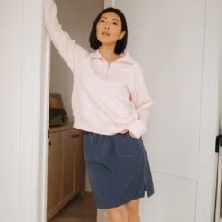 The Away Skirt, Indigo -Albionfit Store 369A4702final 5e72026d 0fae 49cb bb04 7deb525a2169