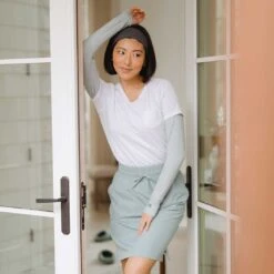 The Away Skirt, Sea Breeze -Albionfit Store 369A4878final