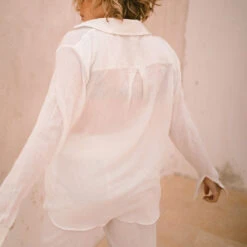 Linen Button Up, White -Albionfit Store 369A4919final 814f5bfd a249 4882 92c3 a1785b793ef8