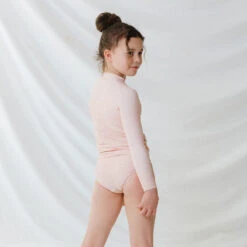 Mini Rash Guard Two-Piece Set, Pink Checkers -Albionfit Store 369A4946final