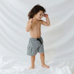 Houndstooth Jr. Swim Trunks -Albionfit Store 369A4974final 1
